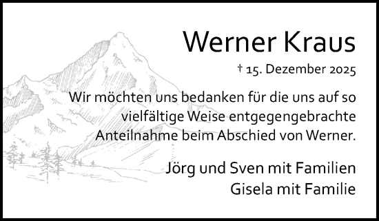 Traueranzeige von Werner Kraus von Region Pinneberg und tip Pinneberg